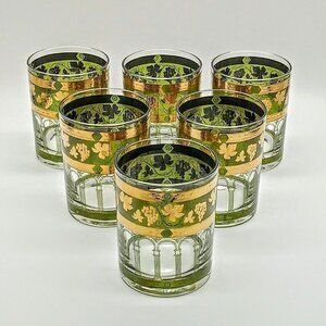MCM Cera Green Grapes Arches Old Fashioned Glasses
